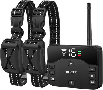 Wireless Dog Fence – 2-Dog Electric Fence System with Shock Training Collars, Vibration & Shock Settings