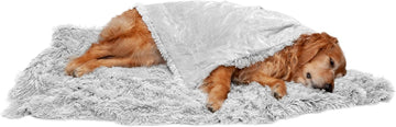 Waterproof Throw Blanket for Dogs - Extra Large Plush Faux Fur & Velvet Dog Blanket, Washable & Calming