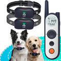 Wireless Dog Fence for 2 Dogs – 3500ft Range Electric Fence with Rechargeable Dog Shock Collar, 3 Training Modes, Flash Light, Waterproof