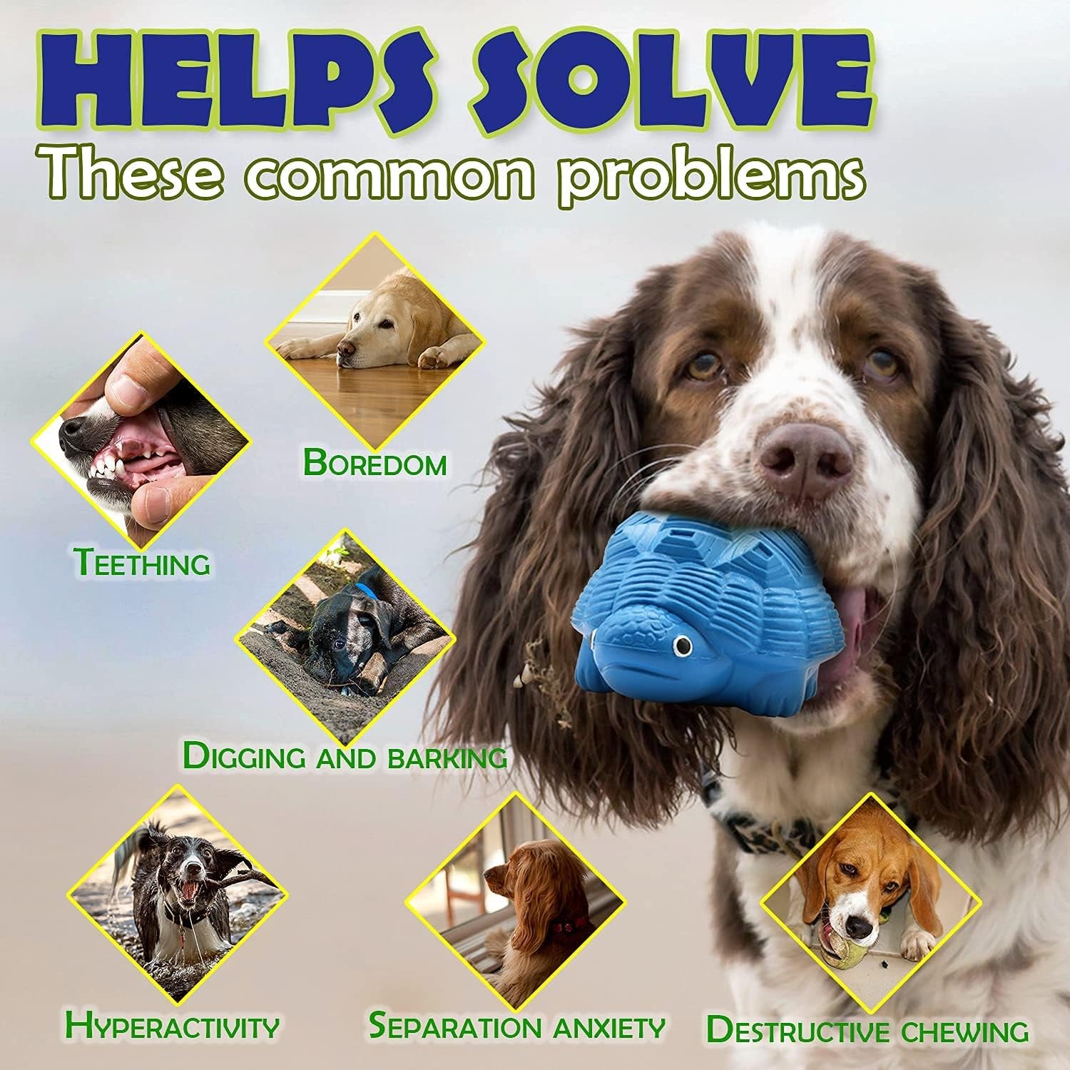 Tough Chew Toy for Aggressive Chewers, Indestructible Squeaky Toy for All Dog Breeds