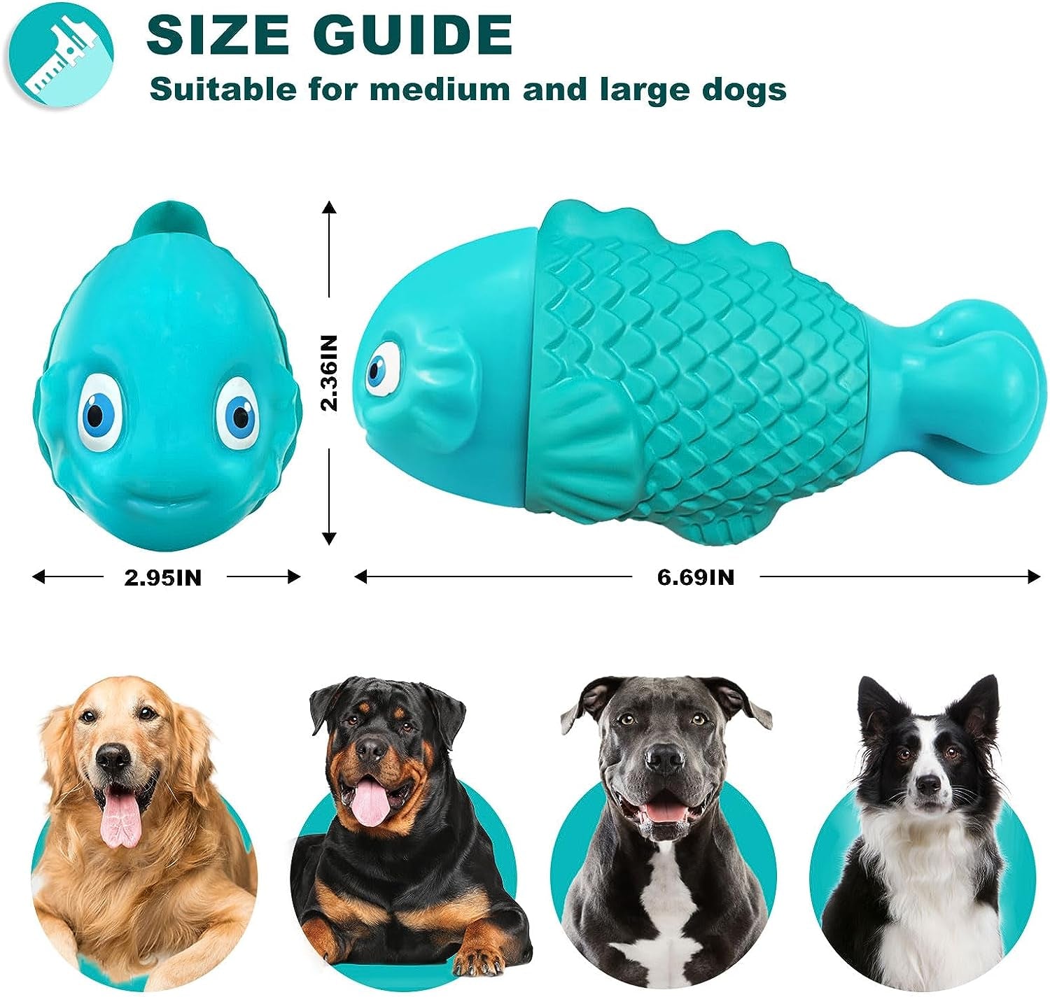 Dog Chew Toys for Aggressive Chewers, Indestructible Dog Toys for Aggressive Chewers, Tough Dog Toys for Large Dogs, Squeaky Dog Toys, Strong Dog Toys, Super Chewer, Heavy Duty