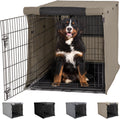 Gorilla Grip Heavy Duty Dog Crate Cover - Privacy Cover with Mesh Windows, Fits 30