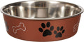 Loving Pets Bella Bowls: No-Tip Stainless Steel, Spill-Proof Pet Bowl, Medium, Blueberry Blue