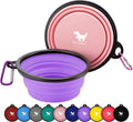 2-Pack Collapsible Dog Bowls with Carabiners: Portable, BPA-Free for Travel & Outdoor Activities