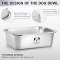 Large Stainless Steel Dog Bowls - High Capacity 1.25 Gallons for Large to X-Large Dogs