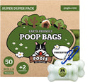 Pogi’s Poop Bag Dispenser with Metal Carabiner Clip, Includes 15 Leak-Proof Dog Poop Bags