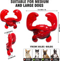 Durable Nylon Crab Dog Toy - Bacon Flavor for Aggressive Chewers, Interactive Toy for Medium/Large Dogs