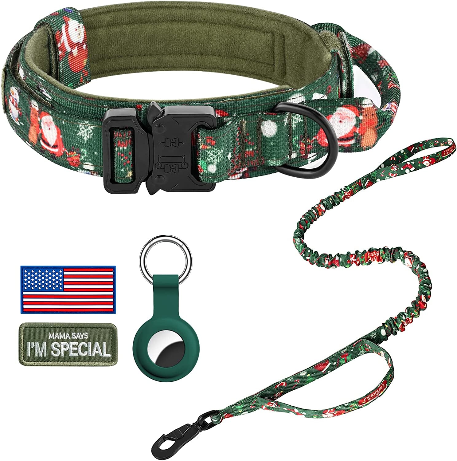 DAGANXI Tactical Dog Collar - Adjustable Military Training Collar with Handle and Metal Buckle for Medium/Large Dogs