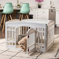 IRIS USA 4-Panel Dog Playpen with Door – Foldable, Customizable Indoor/Outdoor Puppy Playpen, Easy to Assemble, Portable Pet Pen