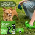 Dog Poop Bags - 38% Plant-Based, Leak-Proof, Unscented Waste Bags, Extra Thick