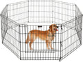 PETMAKER Puppy Playpen - Foldable 24-Inch Metal Exercise Enclosure with 8 Panels - Indoor/Outdoor Fence