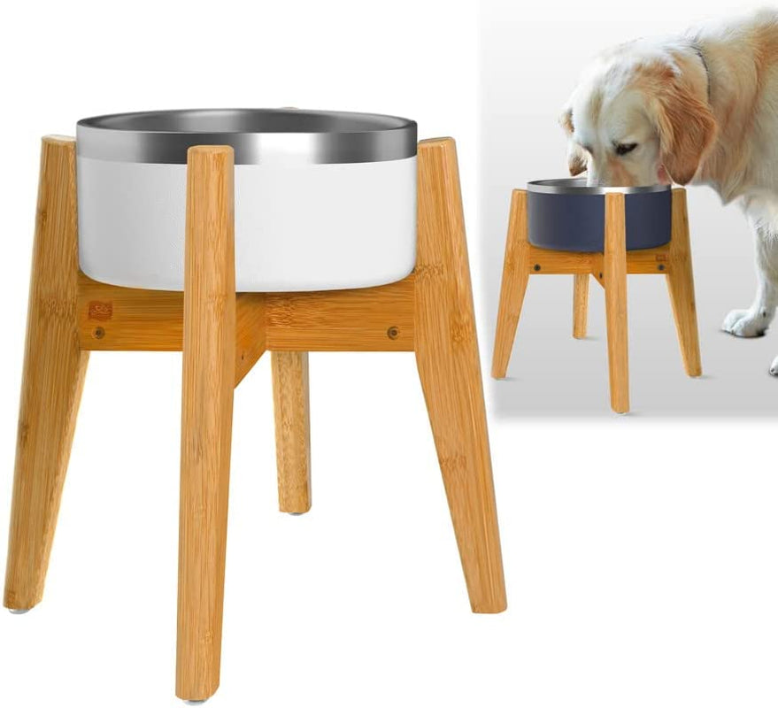 Elevated Dog Bowl Stand, Multi-Height Options, Raises Food & Water Dishes for Large Dogs