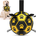 Dog Soccer Ball with Tug Straps, Interactive, Water Toy for Small & Medium Dogs - 6