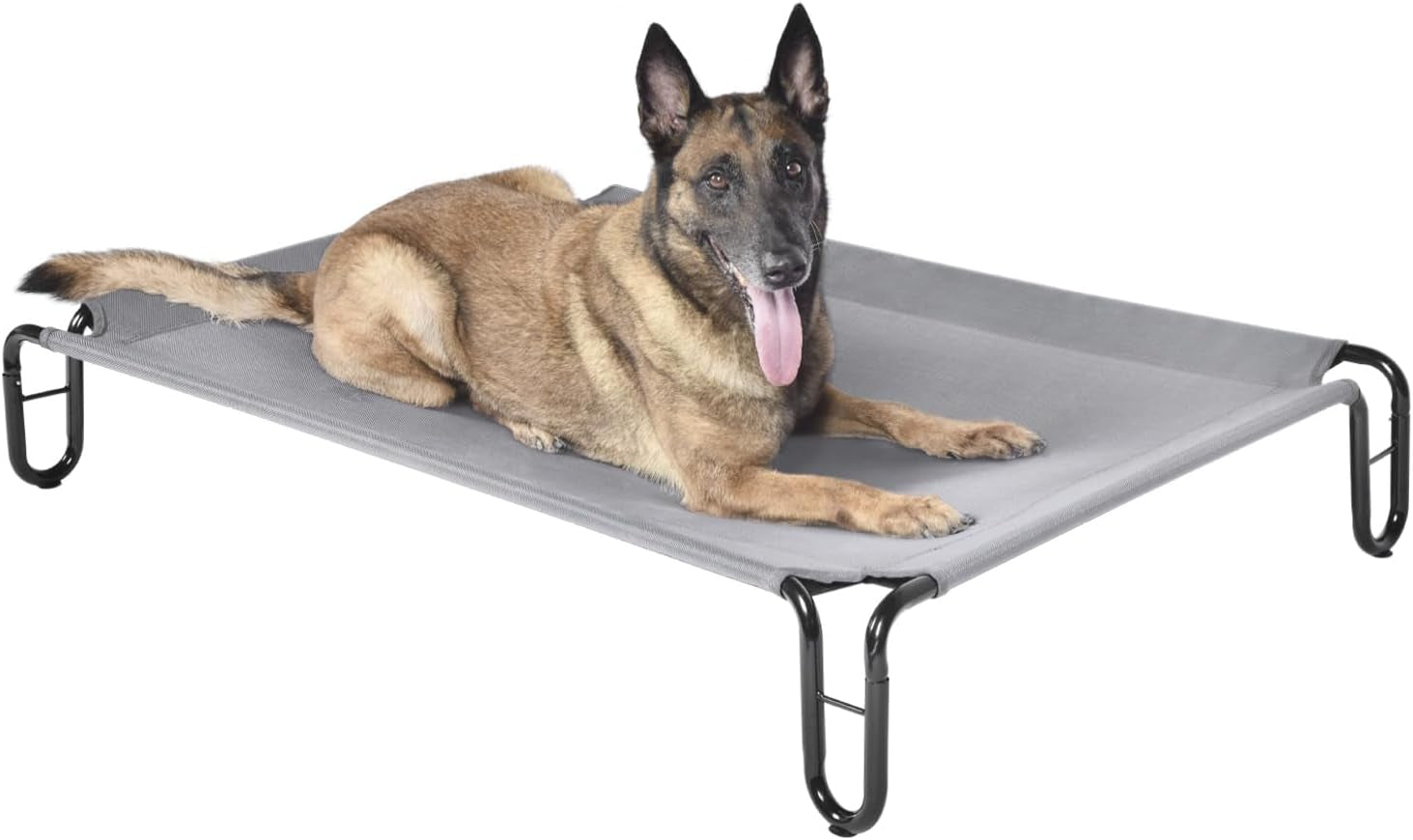 Elevated Outdoor Dog Bed, Raised, Waterproof, Breathable Teslin Mesh, Non-Slip, Up to 65lbs