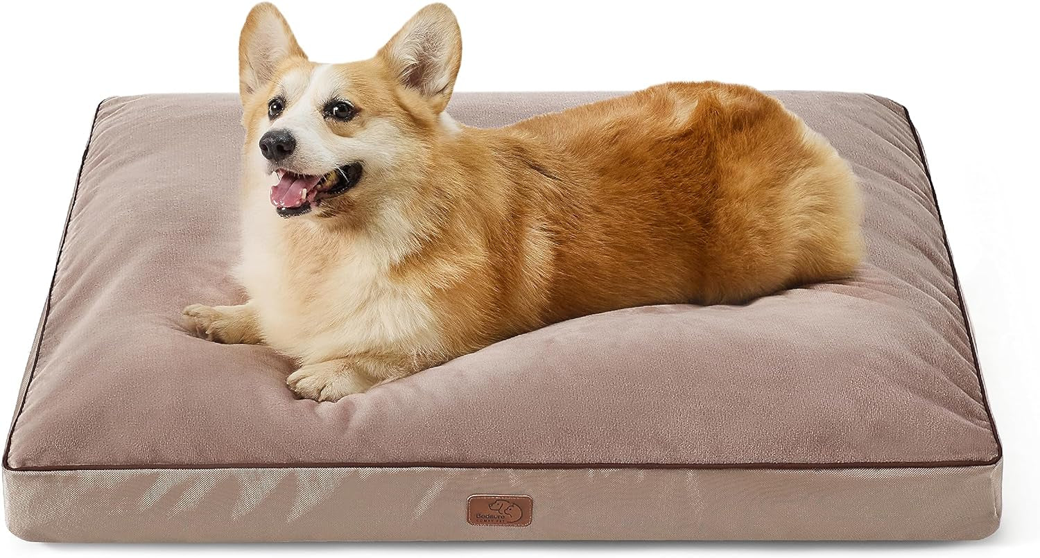 Bedsure Waterproof Large Dog Bed - 4 Inch Thick, Washable Cover, for Dogs up to 80lbs