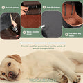 Dog Car Seat - Detachable & Washable Pet Travel Bed with Adjustable Straps, Easy to Install with 3 Seat Belts