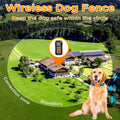 Wireless Electric Dog Fence – Circular Boundary System with Training Shock Collar, No Wire Needed, Remote Controlled Dog Fence