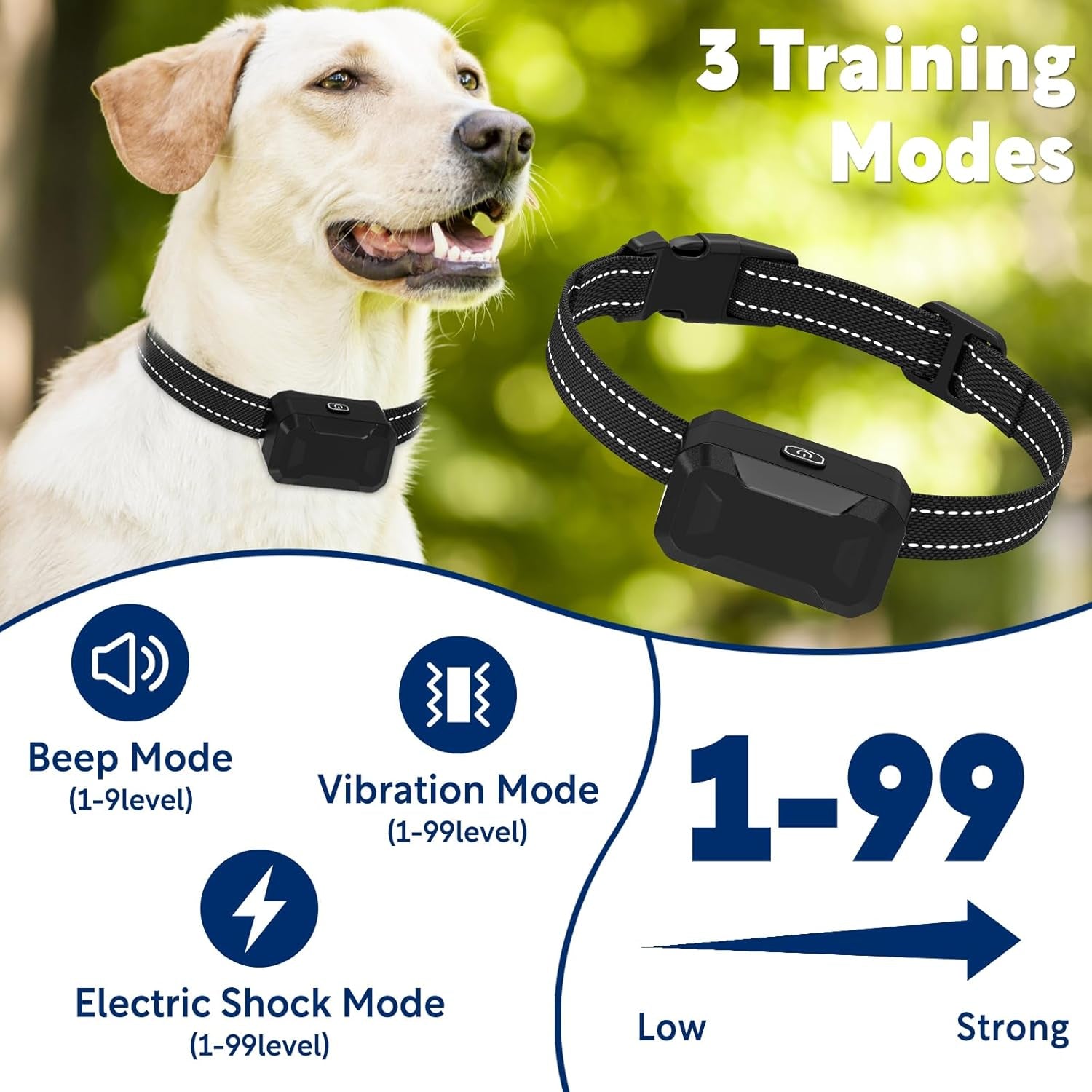 Electric Dog Fence System with Training Collar and Remote Control, Wireless Boundary Containment