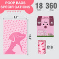 Leak-Proof Dog Poop Bags with Dispenser - Thick Waste Bags for Dogs, Unscented & Extra Strong