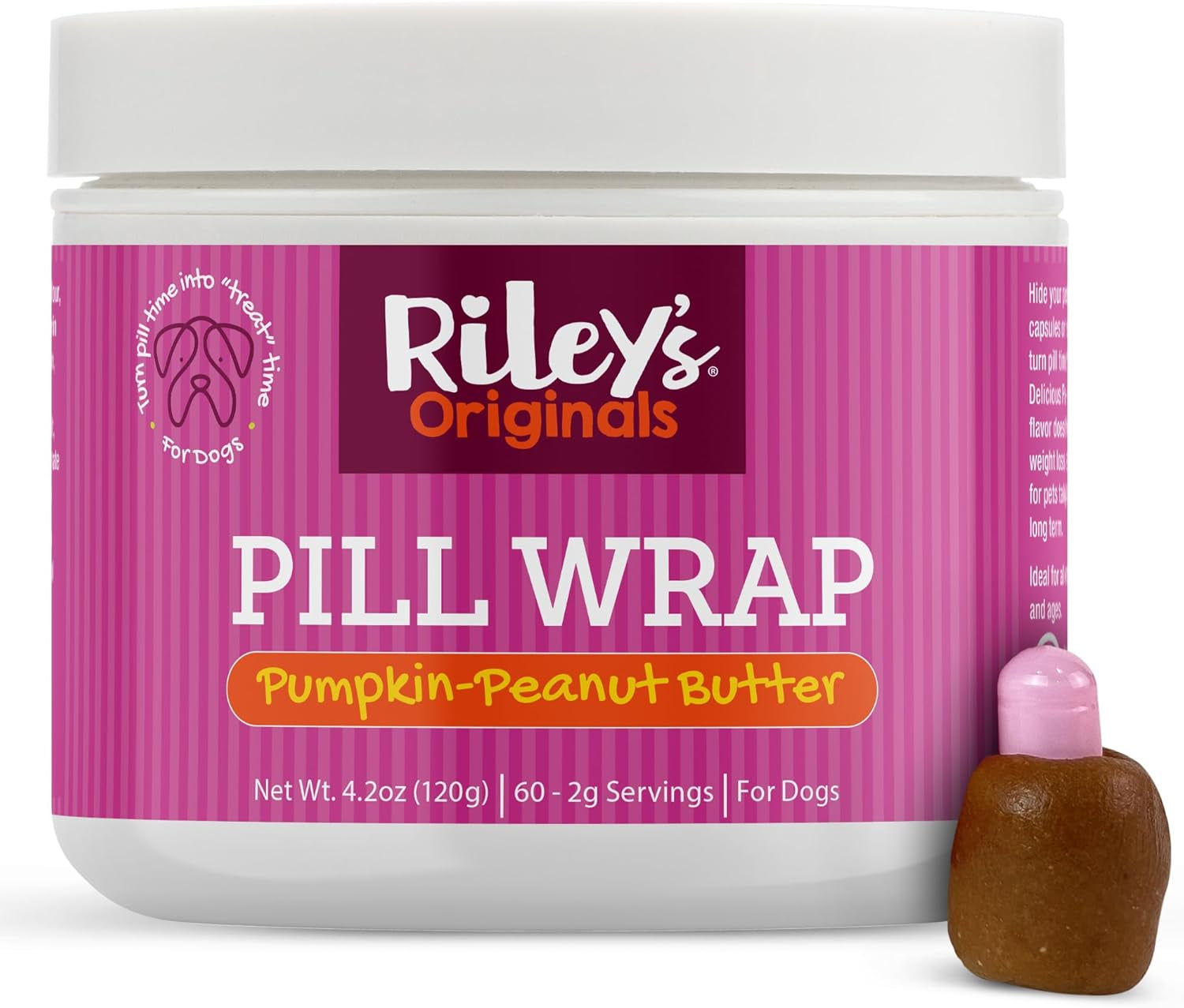 Riley's Cheese & Bacon Flavored Pill Wrap for Dogs - Pill Paste for Easy Medication Concealing