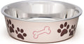 Loving Pets Bella Bowls: No-Tip Stainless Steel, Spill-Proof Pet Bowl, Medium, Blueberry Blue