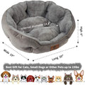 Multi-Pet Round Bed for Small Dogs: Extra Soft, Water-Resistant, Machine Washable, 20