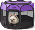 Love's Cabin Portable Playpen for Small Dogs & Cats - Foldable, Indoor/Outdoor Pet Tent with Zipper Top & Carry Case, Gray