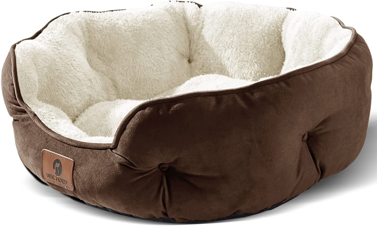 Multi-Pet Round Bed for Small Dogs: Extra Soft, Water-Resistant, Machine Washable, 20"