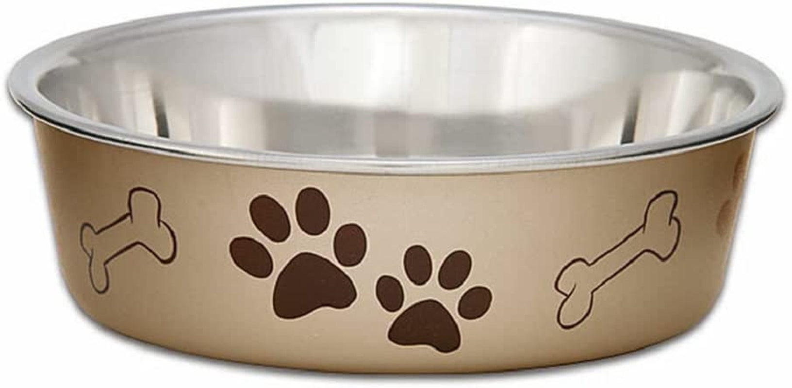 Loving Pets Bella Bowls: No-Tip Stainless Steel, Spill-Proof Pet Bowl, Medium, Blueberry Blue