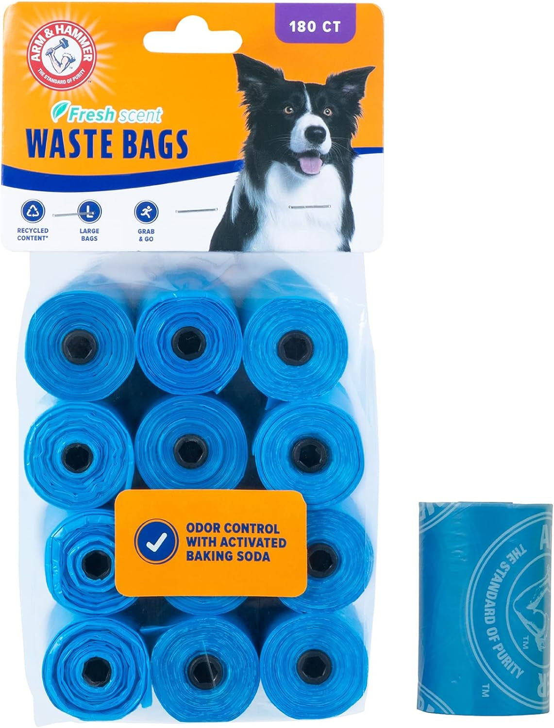 Durable Dog Poop Bags - Leak-Proof, Extra Thick, Activated Baking Soda for Odor Control, Disposable Waste Bags