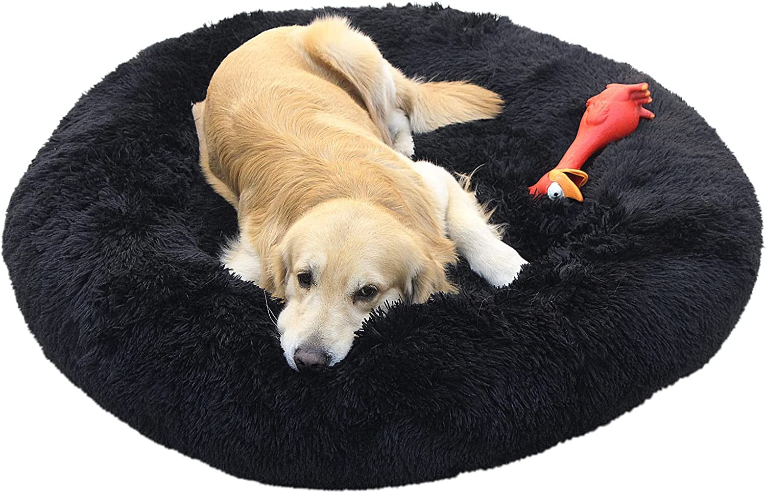 Small Calming Dog Bed - Anti-Anxiety, Washable, Fluffy, Waterproof, Anti-Slip Base