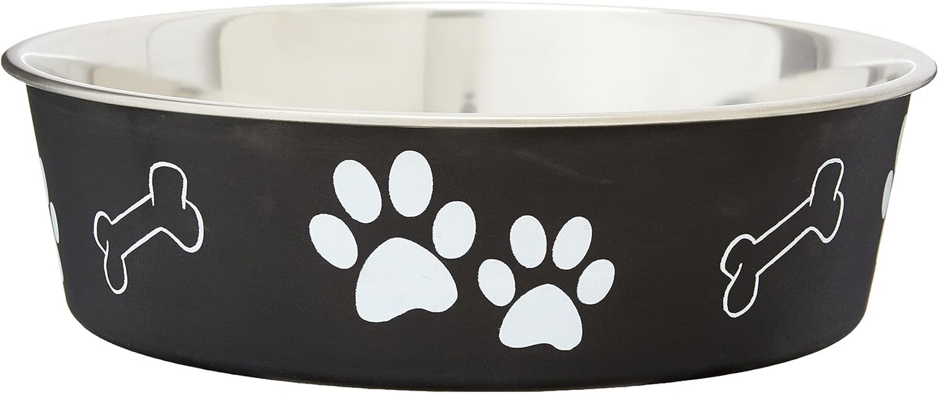 Loving Pets Bella Bowls: No-Tip Stainless Steel, Spill-Proof Pet Bowl, Medium, Blueberry Blue