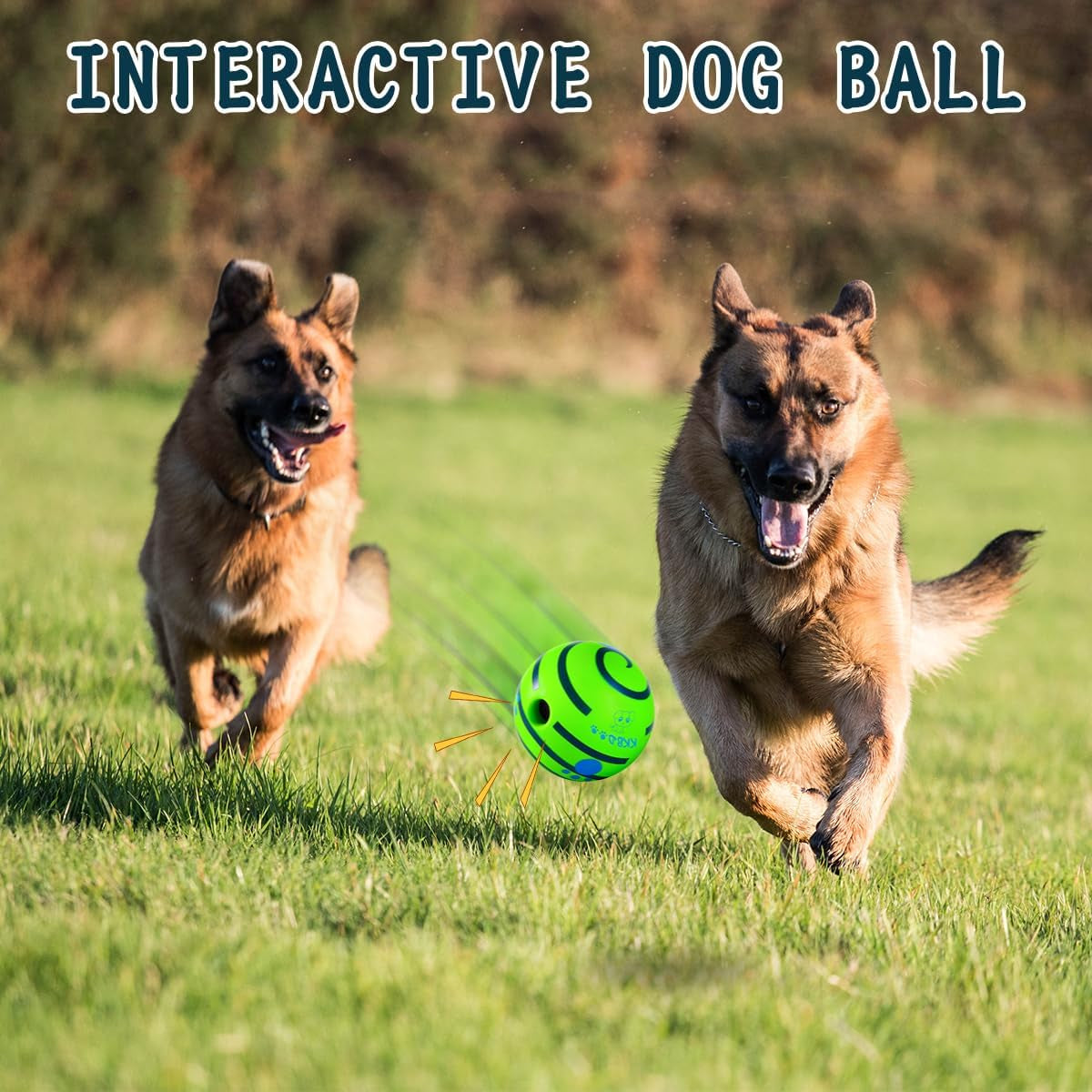 Wobble Giggle Ball for Dogs, Interactive Dog Toys for Boredom, Durable Wobble Ball, Fun Giggle Sounds Wiggle Ball, Active Rolling Ball for Small Dogs-2.75 Inch