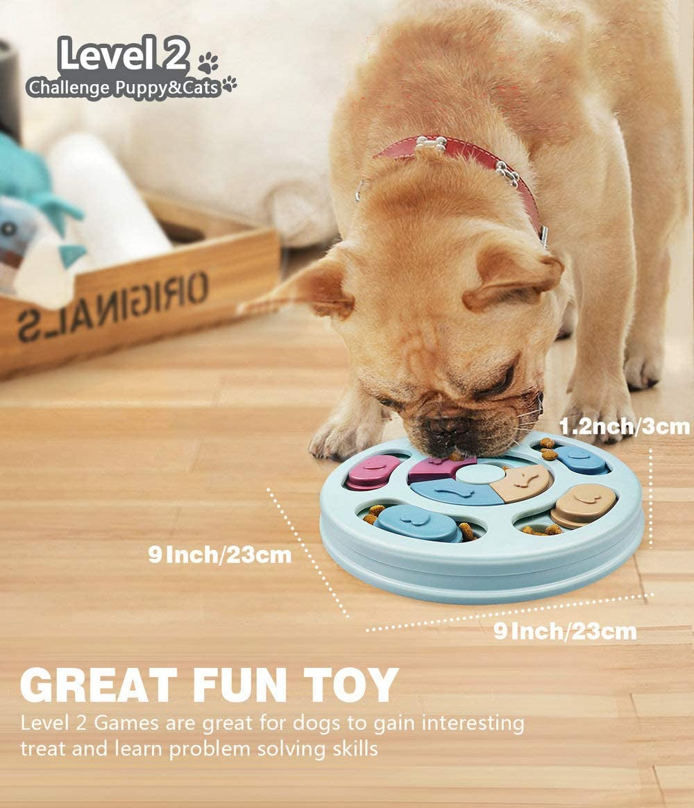 Interactive Dog Puzzle Toy: Treat Dispenser for Mental Stimulation, Training All Dog Sizes