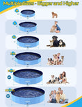 VISTOP XXL Foldable Dog Pool: Hard Plastic, Portable, 67