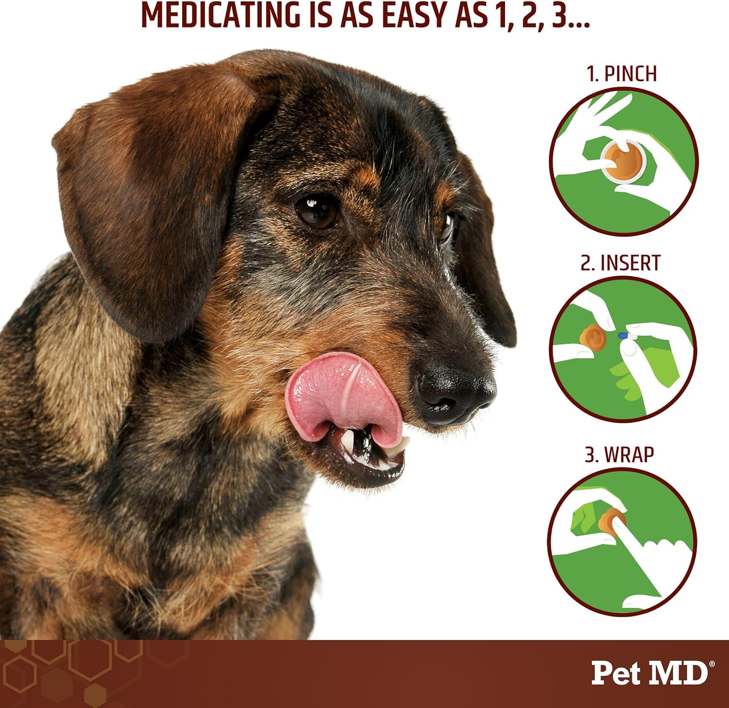 Wrap-A-Pill with Probiotics for Dogs, Easy-to-Use Pill Wrap Paste for Hiding Medicine, Cheese & Bacon Flavor