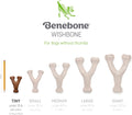 Benebone Puppy 2-Pack Dental Chew/Wishbone Dog Chew Toys, Made in USA, Real Bacon Flavor