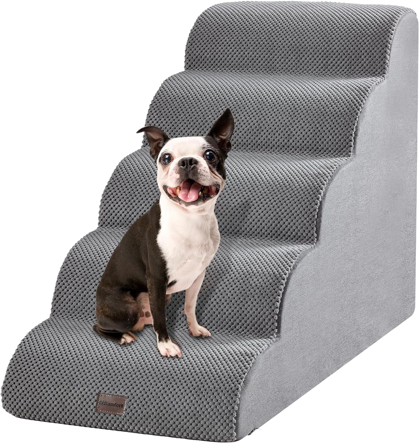 Dog Stairs 3-Step, Non-Slip for Small Dogs - Access Bed, Couch Easily - Indoor/Outdoor