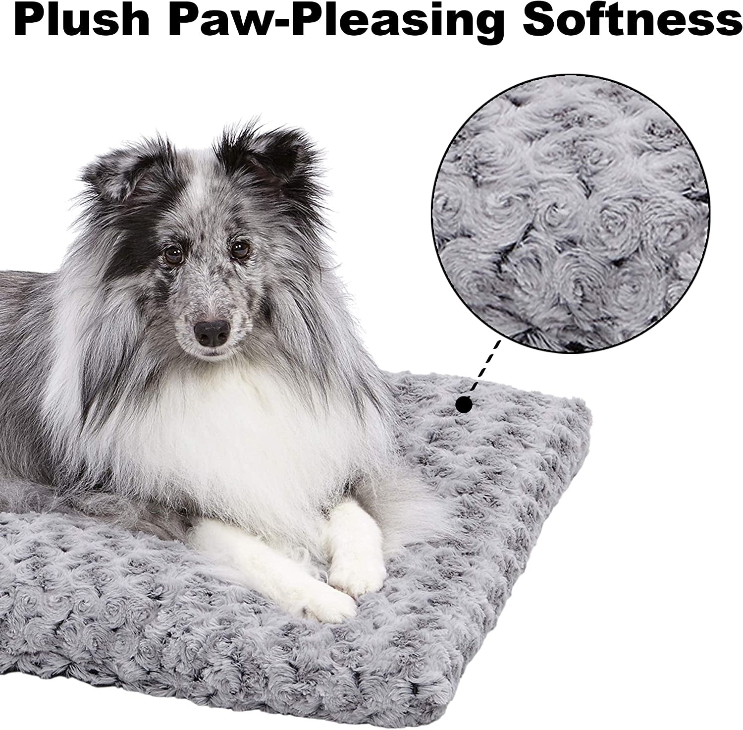 Midwest Homes for Pets Plush Pet Bed - Ombré Swirl, for Small Dog Breeds, 17x11x1.5 Inch