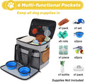 6-Piece Dog Travel Kit: Includes 2 Food Containers, Organizer, 2 Bowls, Treat Pouch