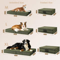 EHEYCIGA Large Orthopedic Dog Bed - Foldable, Waterproof, Washable Cover, 36