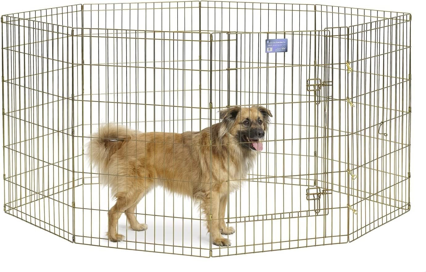 Midwest Foldable Metal Dog Exercise Pen – Portable Pet Playpen, Durable & Secure Outdoor/Indoor Dog Exercise Enclosure