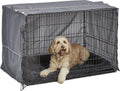 New World 30-Inch Dog Crate Comfort Kit - Matching Dog Bed & Crate Cover - Fits Midwest & New World Crates, Gray