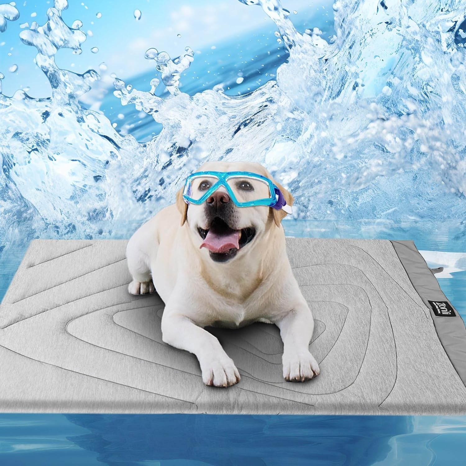 Large Dog Cooling Mat - Reversible Silicone Pet Cooling Pad, Durable & Washable, Ideal for Hot & Cold Use