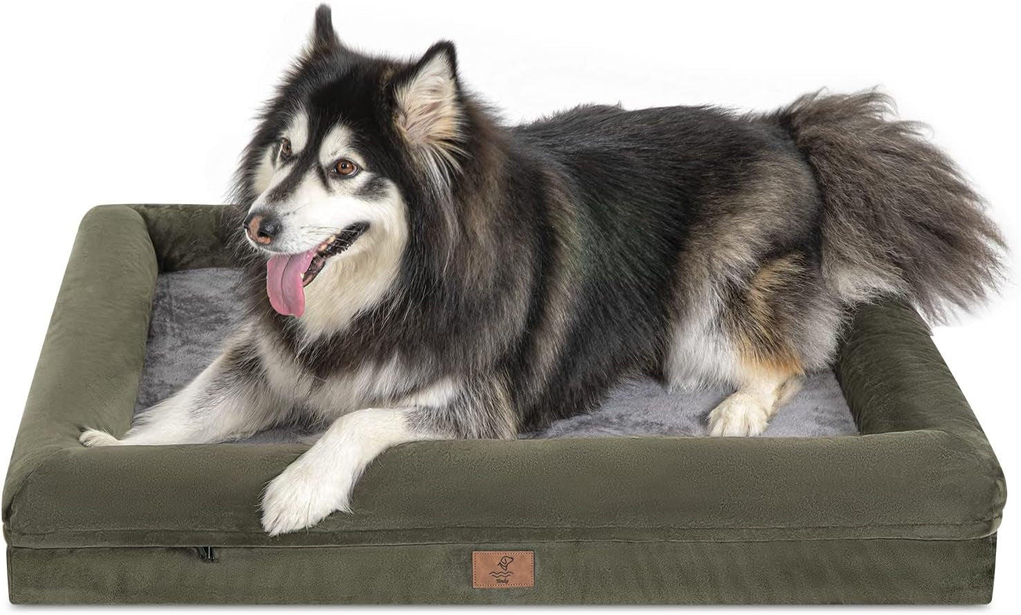 XL Orthopedic Dog Bed: Waterproof, Washable, Grey, Ideal for Large Dogs