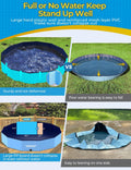 VISTOP XXL Foldable Dog Pool: Hard Plastic, Portable, 67