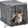 Midwest Double Door Dog Crate Kit – Includes Various Sized Dog Crate, Matching Gray Bed, Crate Cover, and Divider Panel, Durable & Easy to Clean