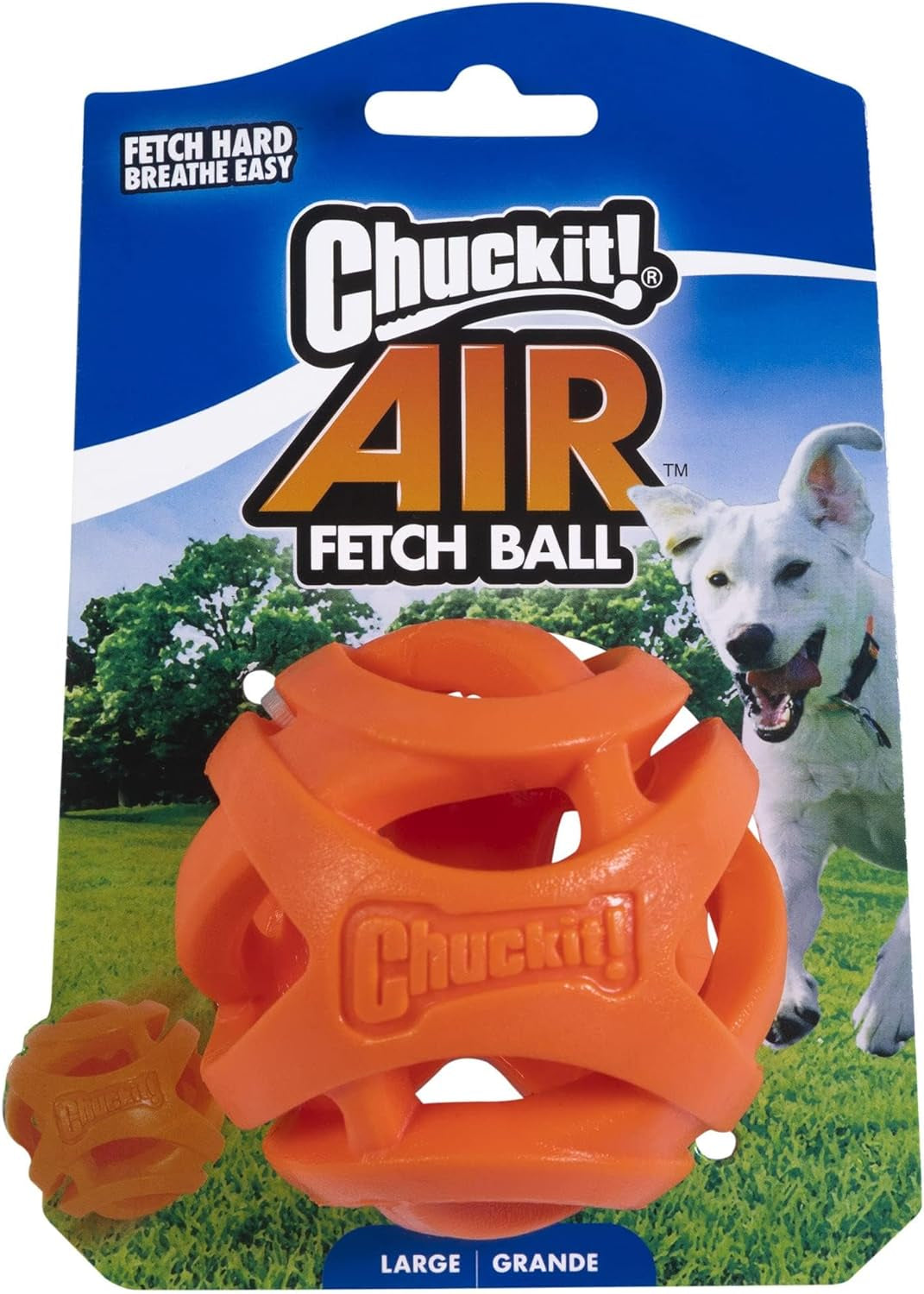 Chuckit! Air Fetch Ball Medium 2-Pack: Durable Rubber for Dogs 20-60 Lbs