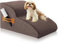 Romrol 4-Tier Dog Stairs: Non-Slip, Waterproof Fabric Cover, Ramp for Pets with Joint Issues, Grey
