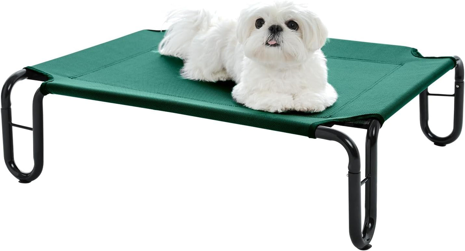 Elevated Outdoor Dog Bed, Raised, Waterproof, Breathable Teslin Mesh, Non-Slip, Up to 65lbs